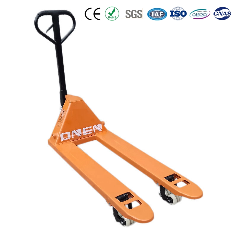 China Manufacturer Wholesale Strengthen Structure Hand Pallet Barrow Truck with Reinforcement for Warehouse